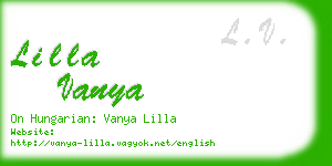 lilla vanya business card